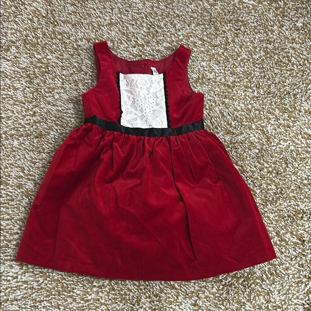 Cherokee Red and White Formal Kids Dress